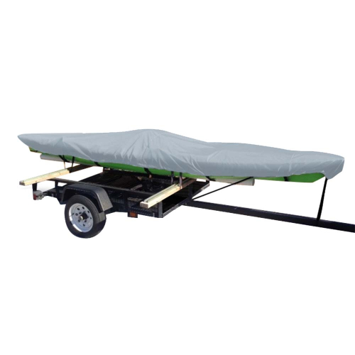 Carver by Covercraft - Carver Poly-Flex II Extra Wide Styled-to-Fit Cover f/12.5&#39; Fishing Kayaks Trailerable- Grey
