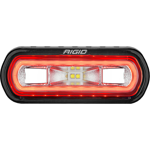 RIGID Industries - RIGID Industries SR-L Series Marine Spreader Light - Black Surface Mount - White Light w/Red Halo