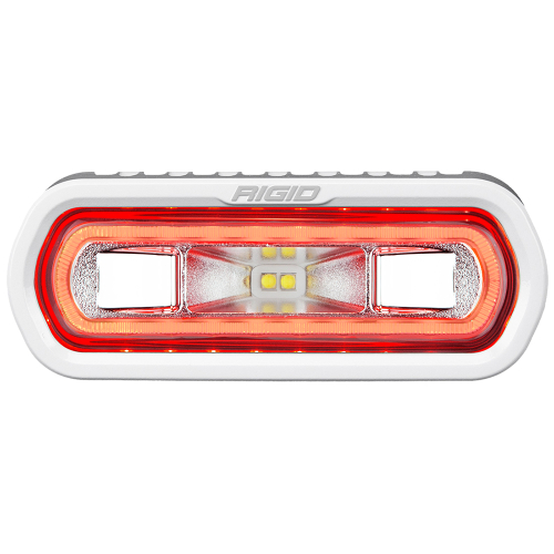 RIGID Industries - RIGID Industries SR-L Series Marine Spreader Light - White Surface Mount - White Light w/Red Halo