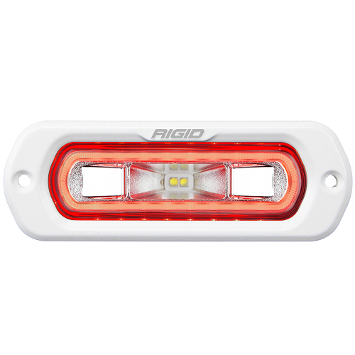 RIGID Industries - RIGID Industries SR-L Series Marine Spreader Light - White Flush Mount - White Light w/Red Halo