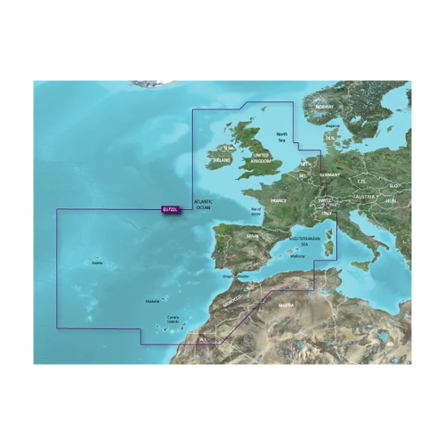 Garmin - Garmin VEU722L Europe Atlantic Coast BlueChart&reg; g3 Vision&reg;