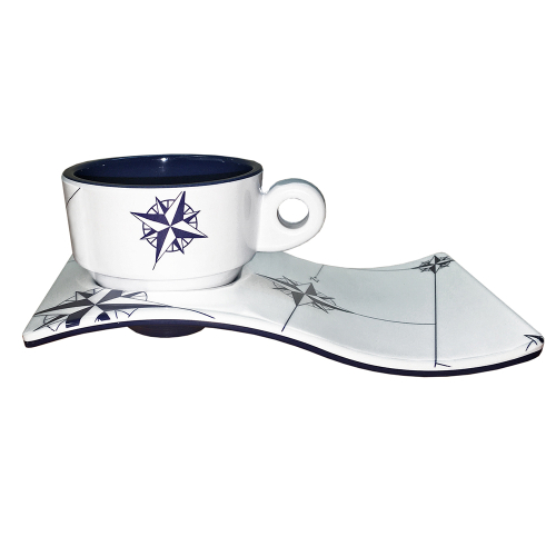 Marine Business - Marine Business Melamine Espresso Cup &amp; Plate Coffee Set - NORTHWIND - Set of 6