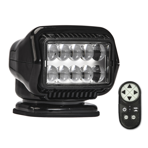 Golight - Golight Stryker ST Series Permanent Mount Black LED w/Wireless Handheld Remote