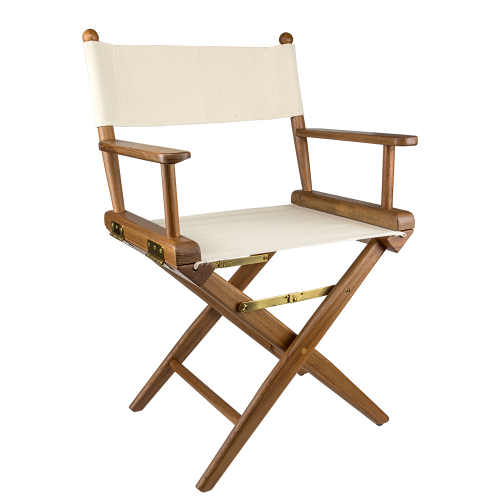 Whitecap - Whitecap Director&#39;s Chair w/Natural Seat Covers - Teak