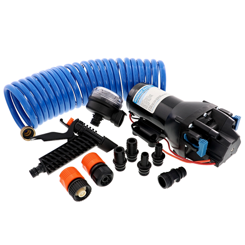 Jabsco - Jabsco HotShot HD4 Heavy Duty Washdown Pump w/25&#39; HoseCoil - 12V - 4 GPM - 60 PSI