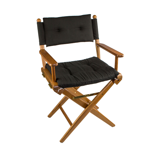 Whitecap - Whitecap Director&#39;s Chair w/Black Cushion - Teak