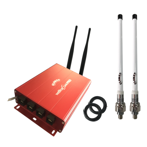 Glomex Marine Antennas - Glomex WeBBoat&reg; Link Pro Ext Dual-SIM 4G/WiFi Indoor Unit Coastal &amp; Ocean Internet System - Extended Range Kit f/North America