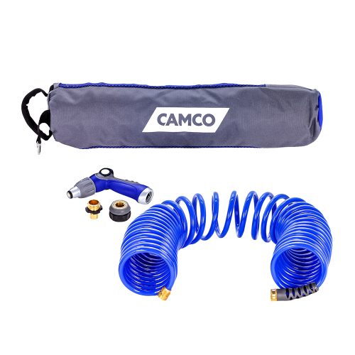 Camco - Camco 40&#39; Coiled Hose &amp; Spray Nozzle Kit