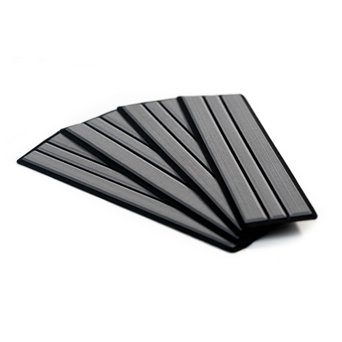 SeaDek - SeaDek Brushed 6mm 4-Piece Step Kit - 3.75" x 12.75" - Storm Gray/Black Faux Teak