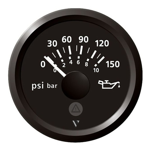 Veratron - Veratron 52mm (2-1/16") Viewline Engine Oil Pressure 150 PSI - Black Dial &amp; Bezel