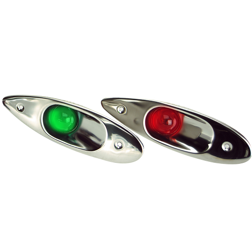 Whitecap - Whitecap Flush Mount LED Sidelights - 304 Stainless Steel - Pair