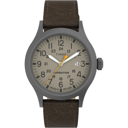 Timex - Timex Expedition&reg; Scout&trade; - Khaki Dial - Brown Leather Strap