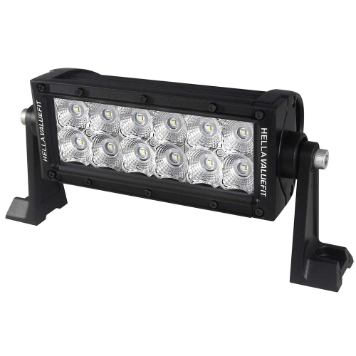 Hella Marine - Hella Marine Value Fit Sport Series 12 LED Flood Light Bar - 8" - Black
