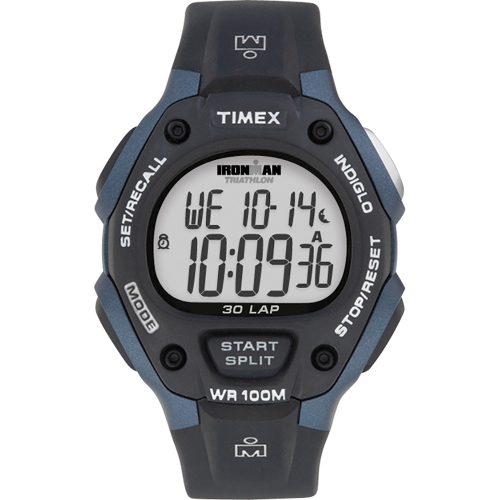 Timex - Timex IRONMAN&reg; Classic 30 Full-Size 38mm Watch - Grey/Blue
