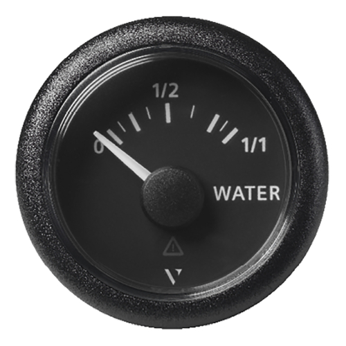 Veratron - Veratron 52MM (2-1/16") ViewLine Fresh Water Resistive - 3 to180 OHM - Black Dial &amp; Round Bezel