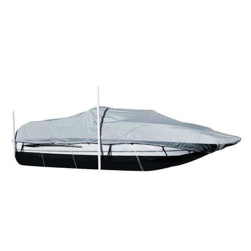 Carver by Covercraft - Carver Sun-DURA&reg; Styled-to-Fit Boat Cover f/23.5&#39; Sterndrive Deck Boats w/Walk-Thru Windshield - Grey
