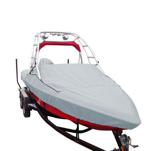 Carver by Covercraft - Carver Sun-DURA&reg; Specialty Boat Cover f/21.5' Sterndrive V-Hull Runabouts w/Tower - Grey