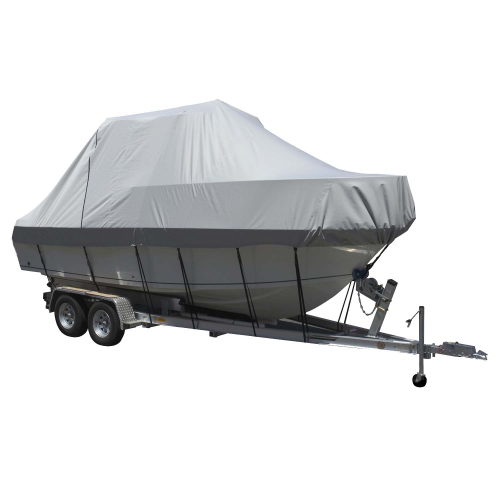 Carver by Covercraft - Carver Sun-DURA&reg; Specialty Boat Cover f/24.5&#39; Walk Around Cuddy &amp; Center Console Boats - Grey