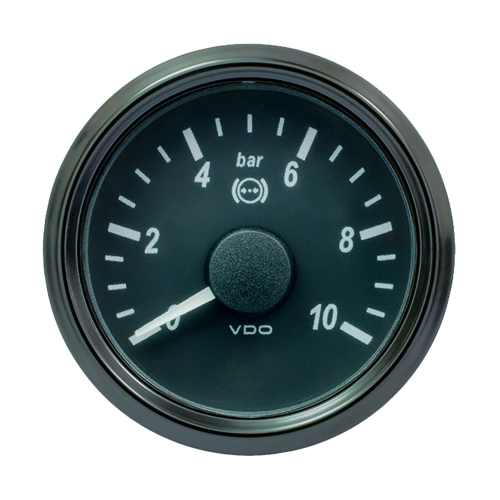 VDO - VDO SingleViu 52mm (2-1/16") Brake Pressure Gauge - 10 Bar - 0-5V