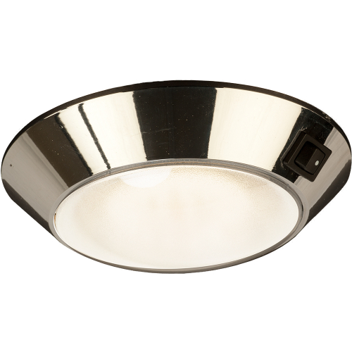 Sea-Dog - Sea-Dog Chrome Plastic LED Dome Light 4" Day/Night - Clear/Red Bulb