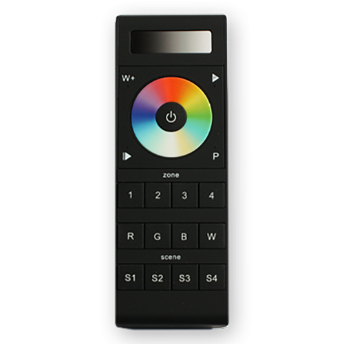 Lunasea Lighting - Lunasea RGBW Handheld 4-Zone Controller w/Color Wheel, 4 Memories, Batteries &amp; Holder
