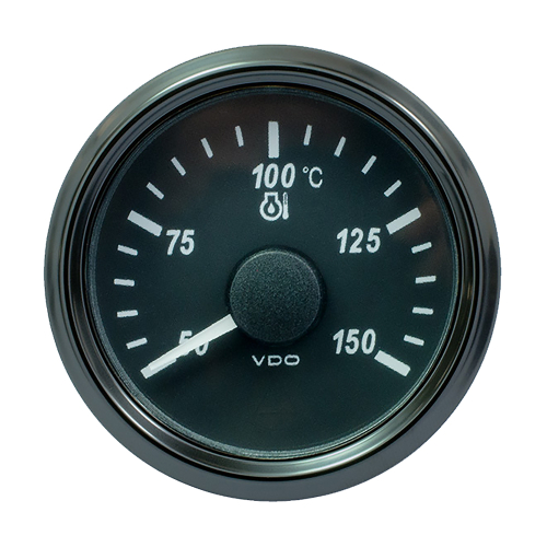 VDO - VDO SingleViu 52mm (2-1/16") Oil Temp. Gauge - Euro - 150&deg; C - 322-18 Ohm