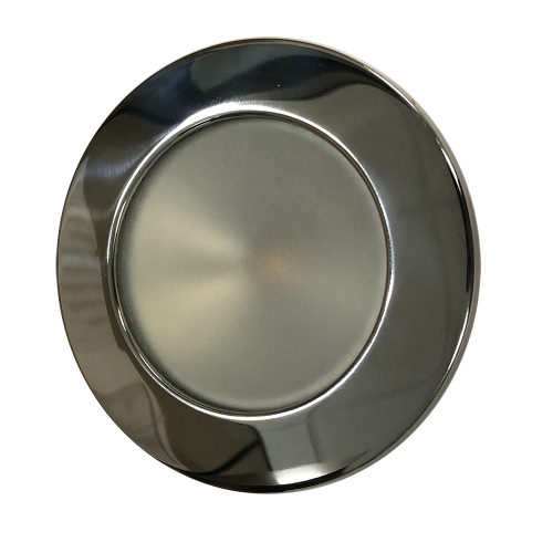 Lunasea Lighting - Lunasea Gen 3 Indoor/Outdoor Recessed 3.5&rdquo; LED Light - 2700K 85 CRI Dimmable COB LED - Warm White/Polished SS Bezel