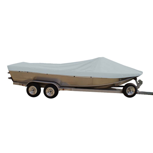 Carver by Covercraft - Sun-DURA&reg; Styled-to-Fit Boat Cover f/19.5&#39; Sterndrive Aluminum Boats w/High Forward Mounted Windshield - Grey
