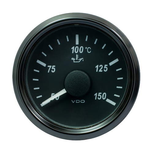 VDO - VDO SingleViu 52mm (2-1/16") Oil Temp. Gauge - 150&deg; C - 322-18 Ohm