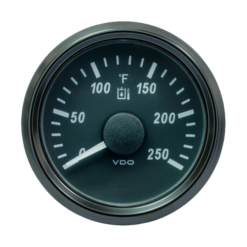 VDO - VDO SingleViu 52mm (2-1/16") Hydraulic Oil Temp. Gauge - 250&deg;F - 291-22 Ohm