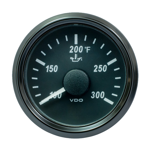 VDO - VDO SingleViu 52mm (2-1/16") Oil Temp. Gauge - 300&deg; F - 322-18 Ohm