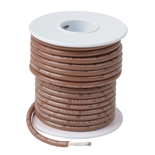 Ancor - Ancor Tan 12 AWG Tinned Copper Wire - 100&#39;