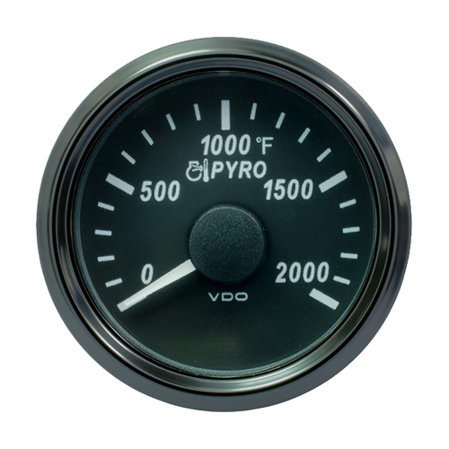 VDO - VDO SingleViu 52mm (2-1/16") Exhaust Gas Temp. Gauge - 2000&deg;F