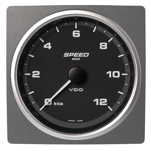 Veratron - Veratron 4-3/8" (110mm) AcquaLink&reg; Speed Over Ground 12 Knots - 12/24V - Black Dial &amp; Bezel