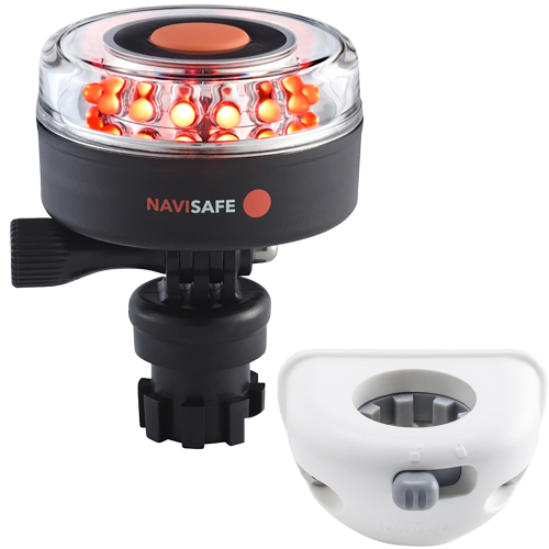 Navisafe - Navisafe Navilight All RED 360&deg; 2NM w/Navimount Base &amp; Vertical Mount - White