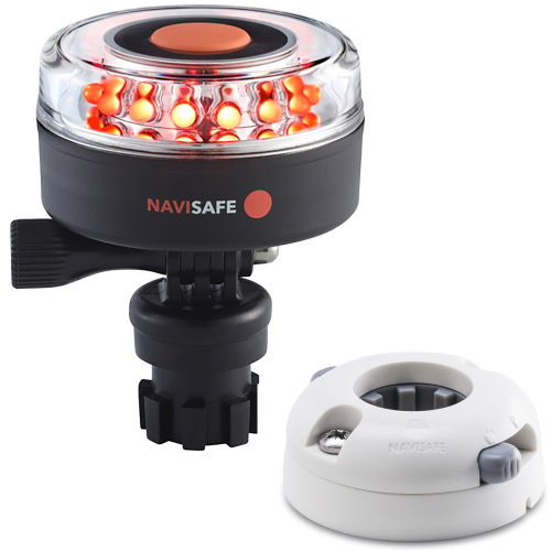 Navisafe - Navisafe Navilight All RED 360&deg; 2NM w/Navimount Base &amp; Horizontal Mount - White