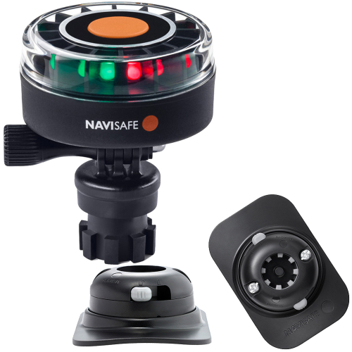Navisafe - Navisafe Navilight 2NM Tricolor w/Navimount Base &amp; RIB Mount - Black