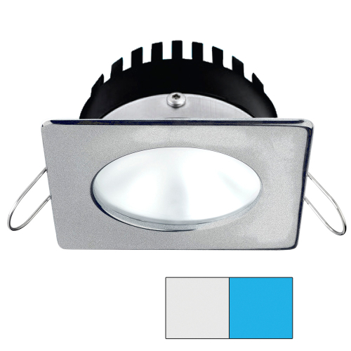 I2Systems Inc - i2Systems Apeiron PRO A506 - 6W Spring Mount Light - Square/Round - Cool White &amp; Blue - Brushed Nickel Finish