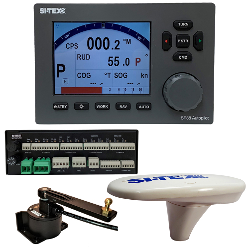 SI-TEX - SI-TEX SP38-18 Autopilot Core Pack Including Compact GPS Compass &amp; RotaryFeedback, No Pump
