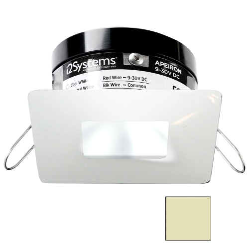 I2Systems Inc - i2Systems Apeiron PRO A503 - 3W Spring Mount Light - Square/Square - Warm White - White Finish