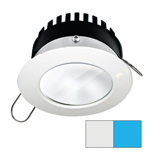 I2Systems Inc - i2Systems Apeiron PRO A506 - 6W Spring Mount Light - Round - Cool White &amp; Blue - White Finish