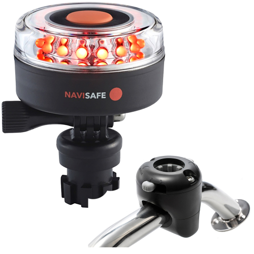 Navisafe - Navisafe Navilight All RED 360&deg; 2NM w/Navimount Base &amp; Rail Mount - Black