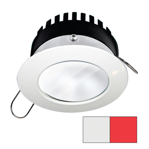 I2Systems Inc - i2Systems Apeiron PRO A506 - 6W Spring Mount Light - Round - Cool White &amp; Red - White Finish