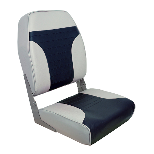 Springfield Marine - Springfield High Back Multi-Color Folding Seat - Blue/Grey