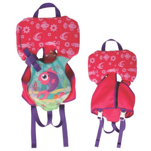 Puddle Jumper - Puddle Jumper Infant Hydroprene&trade; Life Vest - Pink/Purple Fish - Under 30lbs
