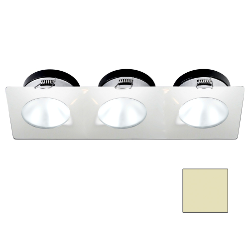 I2Systems Inc - i2Systems Apeiron A1110Z - 4.5W Spring Mount Light - Triple Round - Warm White - White Finish