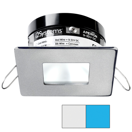 I2Systems Inc - i2Systems Apeiron PRO A503 - 3W Spring Mount Light - Square/Square - Cool White &amp; Blue - Brushed Nickel Finish