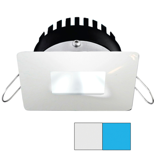 I2Systems Inc - i2Systems Apeiron PRO A506 - 6W Spring Mount Light - Square/Square - Cool White &amp; Blue - White Finish