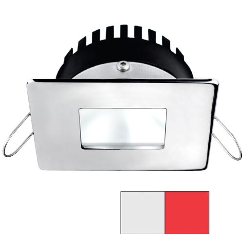I2Systems Inc - i2Systems Apeiron PRO A506 6W Spring Mount Light - Square/Square - Cool White &amp; Red - Polished Chrome Finish