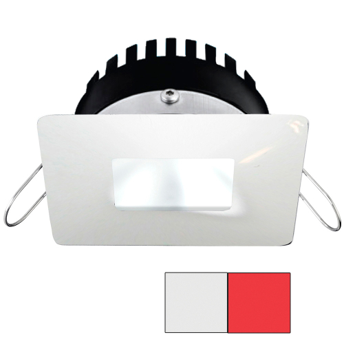 I2Systems Inc - i2Systems Apeiron PRO A506 - 6W Spring Mount Light - Square/Square - Cool White &amp; Red - White Finish
